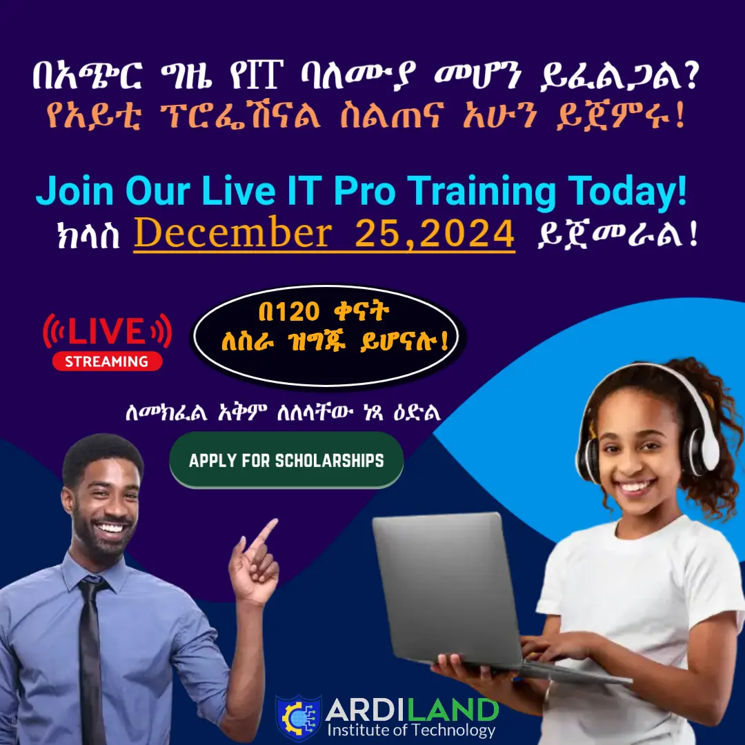 Live IT Class for Habesha Professionals!